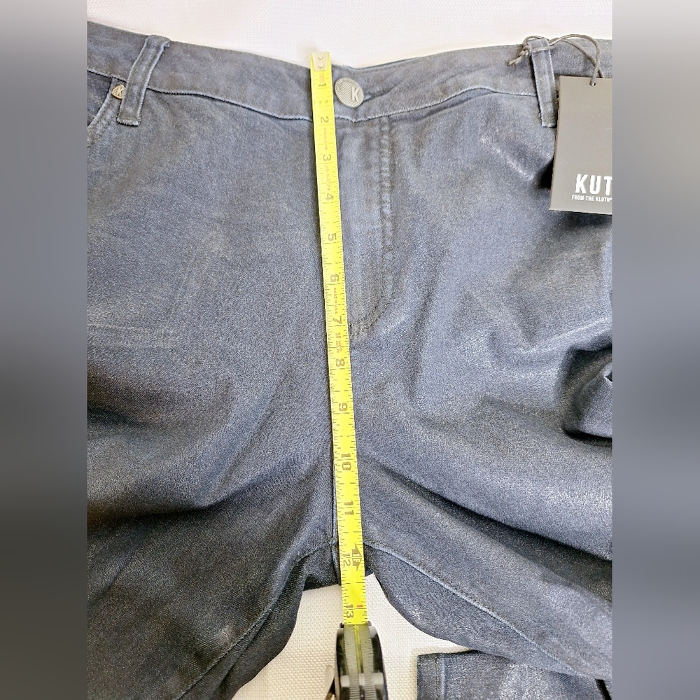 NWT Kut From The Cloth"The Toothpick Skinny"Plus-size Mia dark metallicfin. jean - Picture 3 of 13